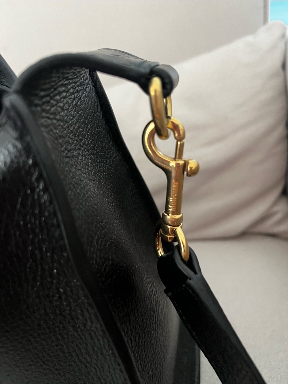 Mulberry New Small Roxanne Classic Black Sleek Leather Satchel Handbag - Picture 4 of 8